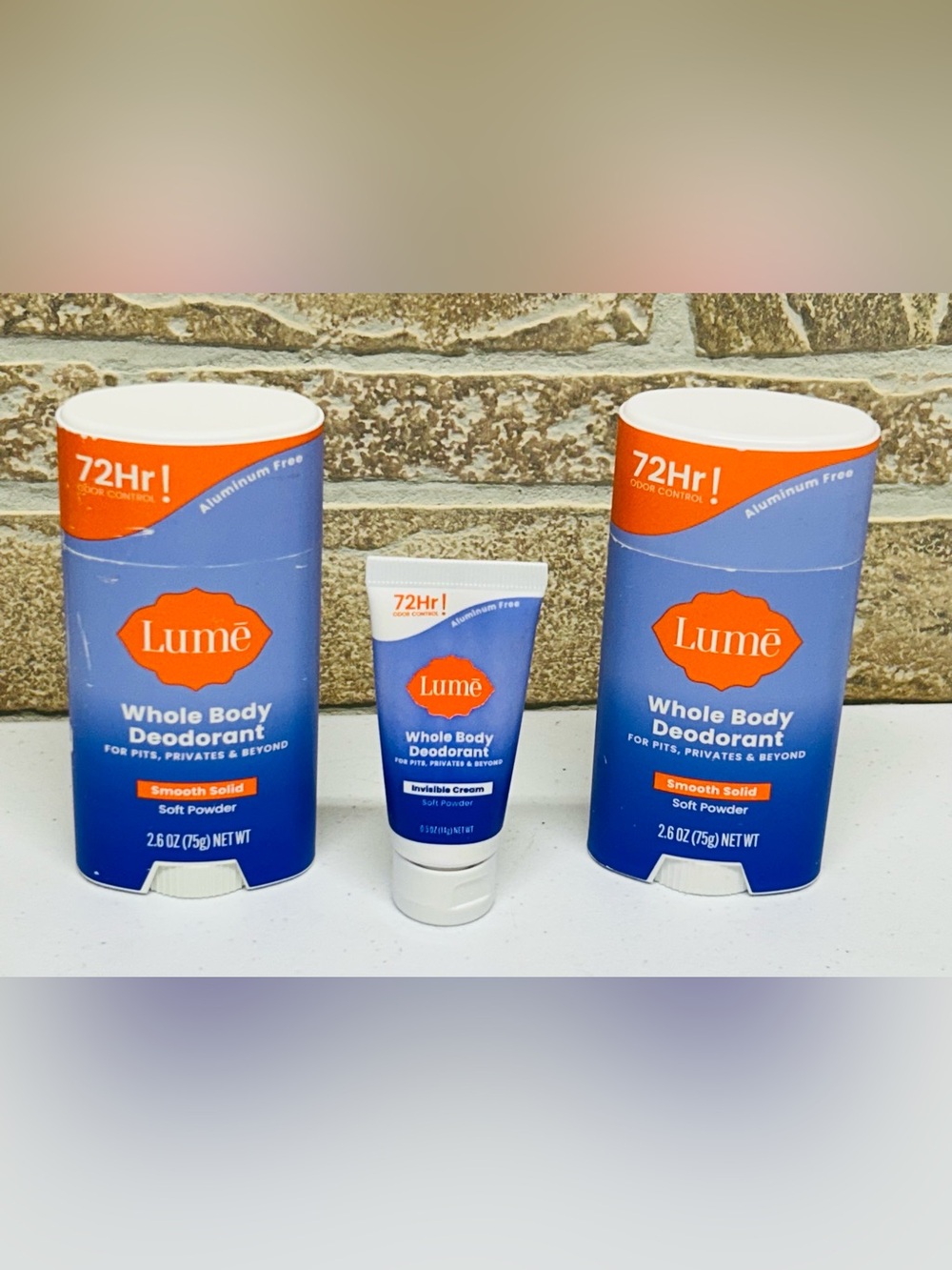 Lume Whole Body
Smooth Solid Deodorants & body cream